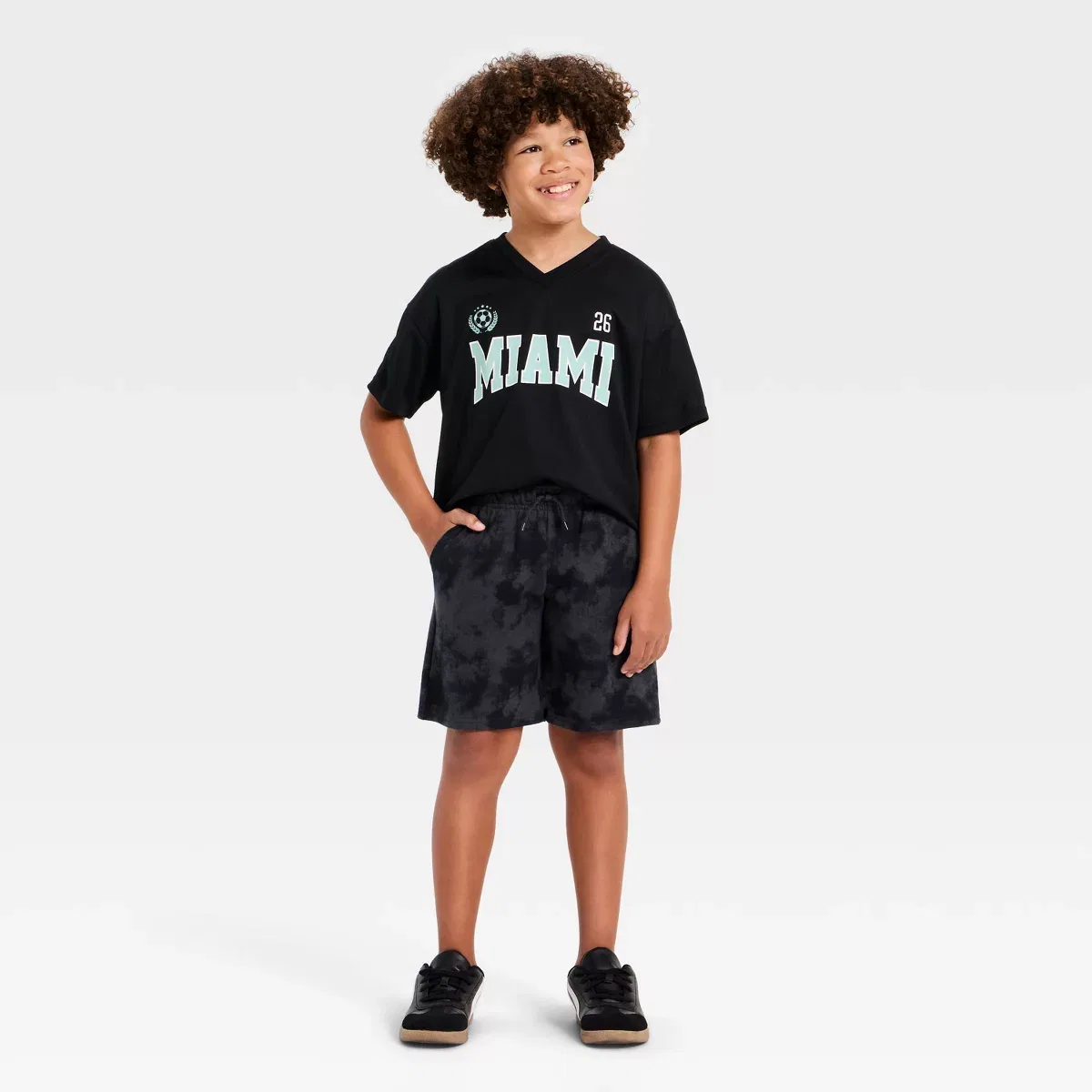 Детская футболка с принтом для мальчиков Cat & Jack BOYS SPORTWEAR, Black — фото 4