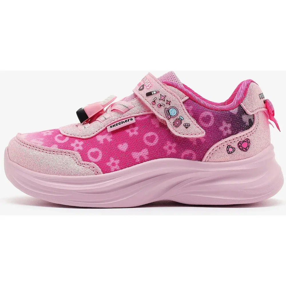 Детские кроссовки для девочек с шнуровкой Power Jams 2.0 Skechers