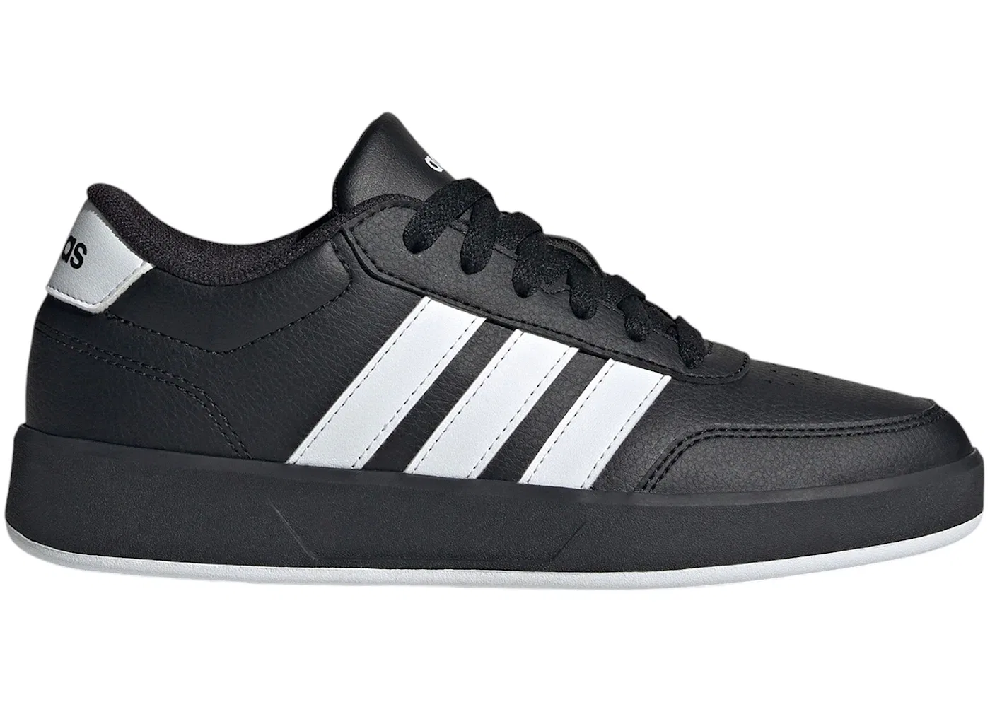 Детские кроссовки для мальчиков с кожаным верхом Adidas Breaknet 3.0, Core Black/Cloud White/Core Black