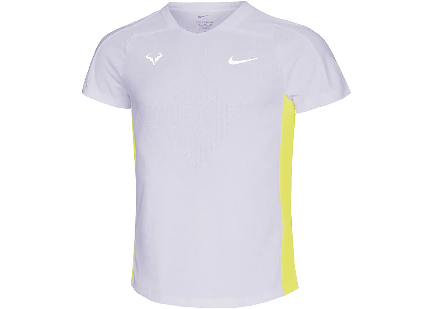 Мужская футболка с принтом Nike Rafael Nadal Court Dri-FIT ADV, Violet Frost/Yellow Strike/White