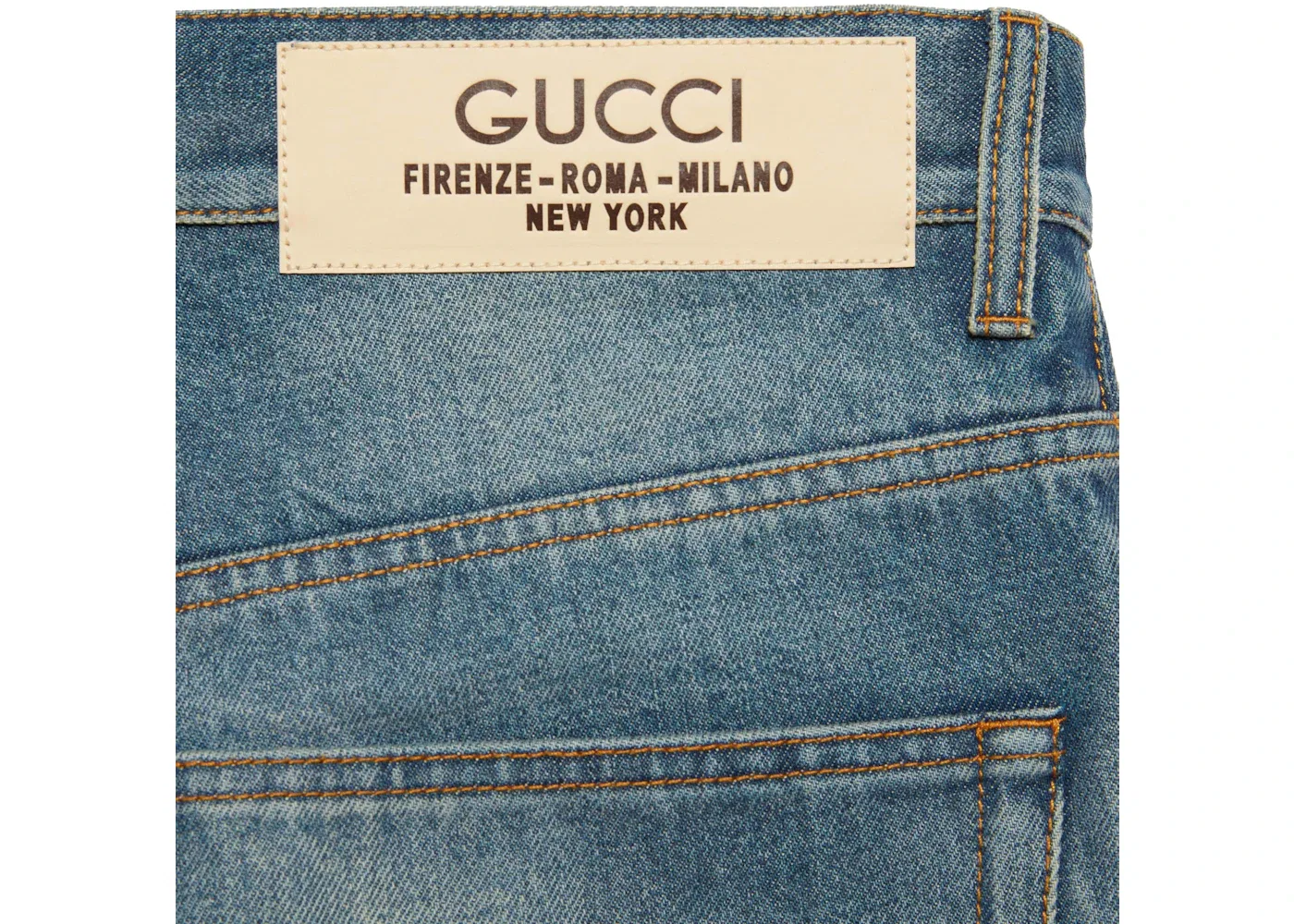 Мужские джинсы с этикеткой Gucci Pant with Label, Blue — фото 2
