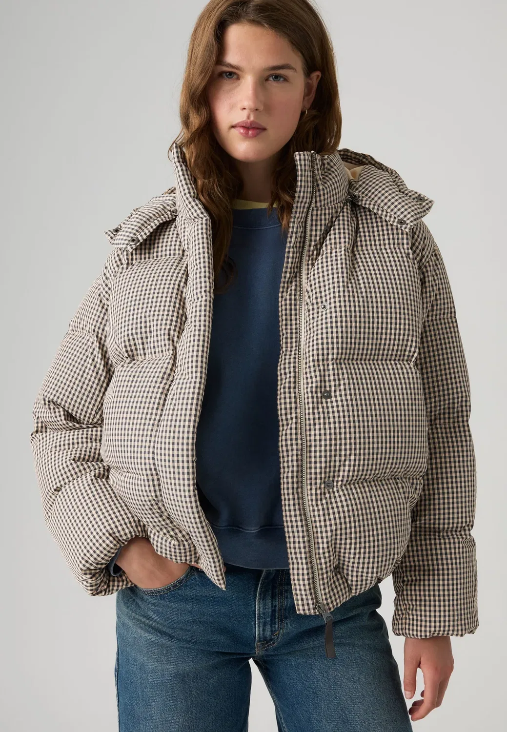 Пузырьки Тейт - зимняя куртка Levi'S, Yoli Gingham/Header Seersucker