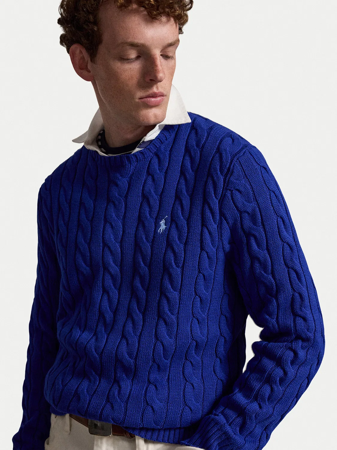 Мужской пуловер стандартного кроя Polo Ralph Lauren, синий — фото 3