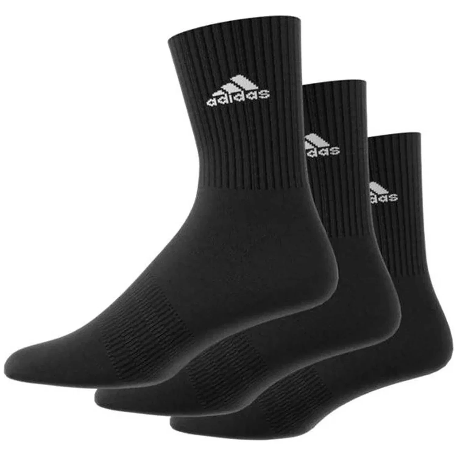 Мужские хлопковые носки Cushioned Crew 3P Adidas, Schwarz — фото 4