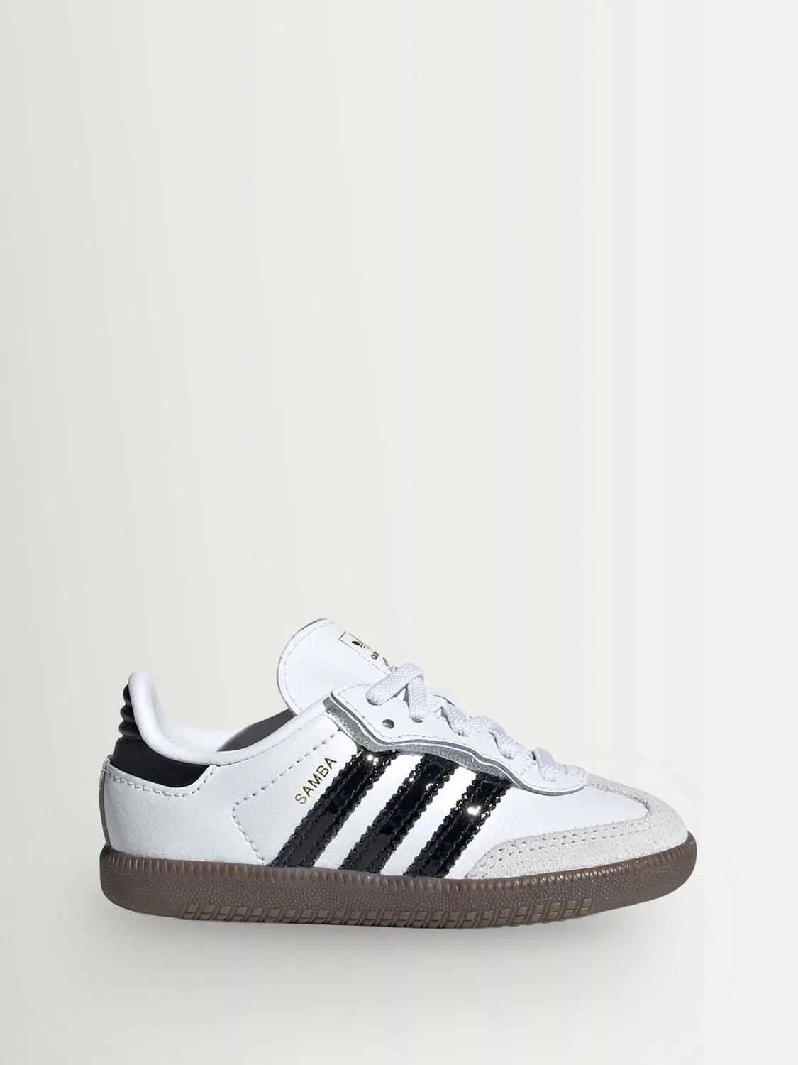 Кроссовки Samba OG на эластичной шнуровке, adidas Originals, белый/черный