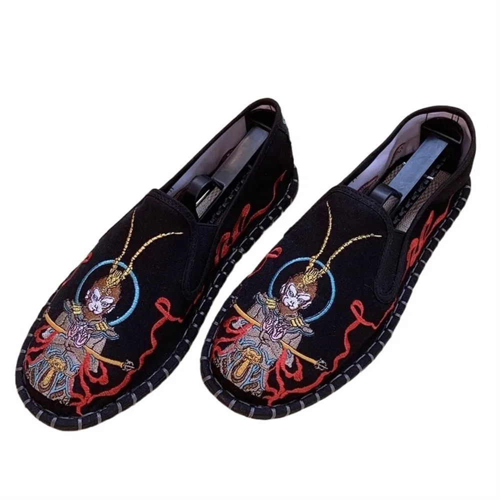 Детские туфли с вышивкой для пар Black-01 GHAKKE, Black-01