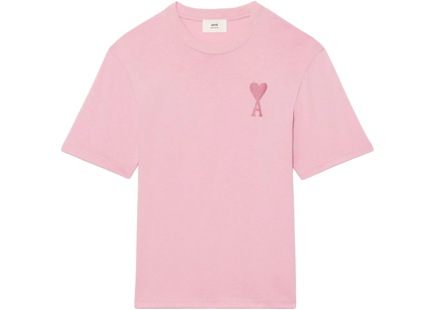 Мужская футболка с вышивкой Ami De Coeur Ami Paris, Pale Pink