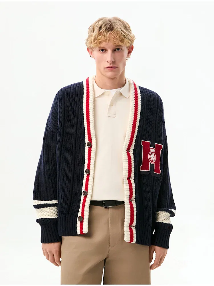 Кардиган с вышивкой Letterman TOMMY HILFIGER, Navy