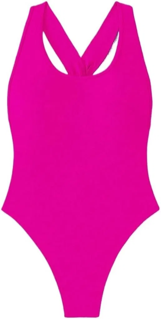 Женский сексуальный монокини купальник без спинки Hot Pink