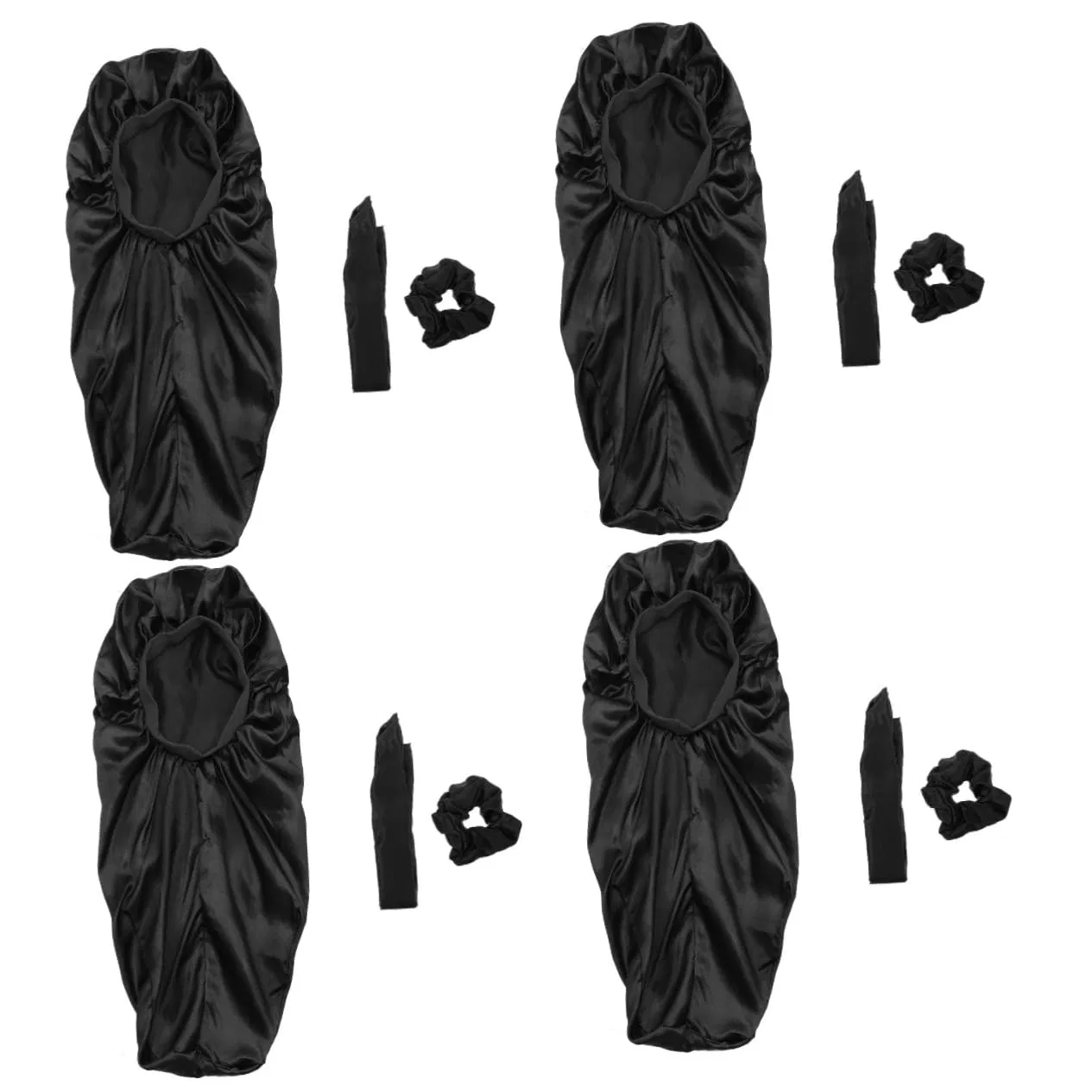 Набор шапочек для душа, Beavorty, 4 шт, 69x29 см, Black