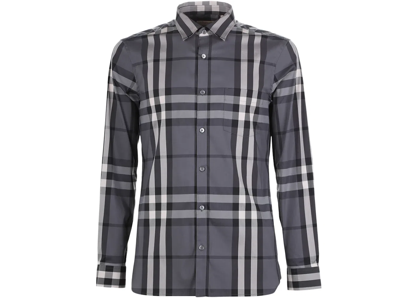 Мужская классическая рубашка с принтом Shirt Burberry, Grey/White/Black