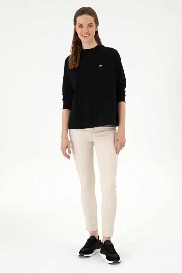 Женские свитшот с круглым вырезом U.S. Polo Assn., Black — фото 4