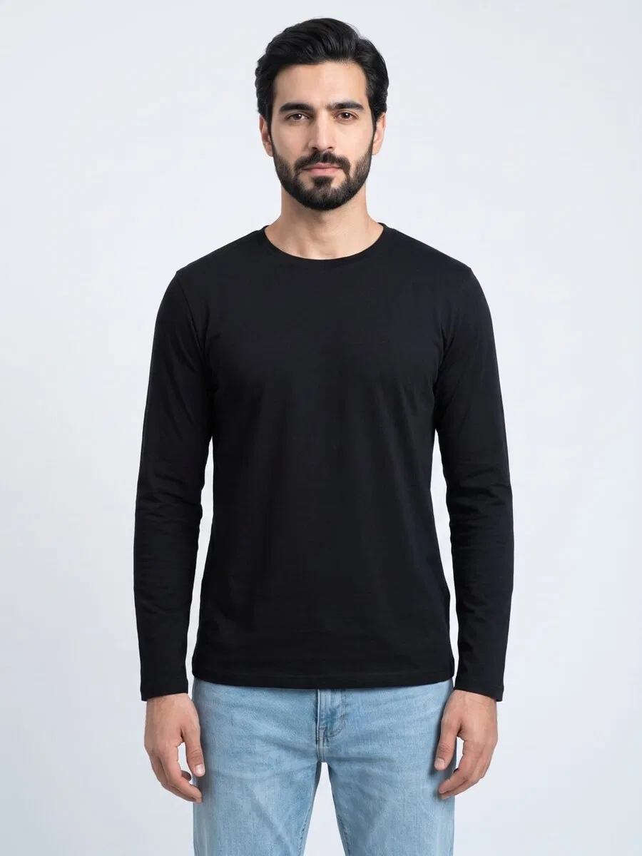 Футболка LEVI'S LS WORKWEAR TEE JET BLACK черного цвета — фото 2