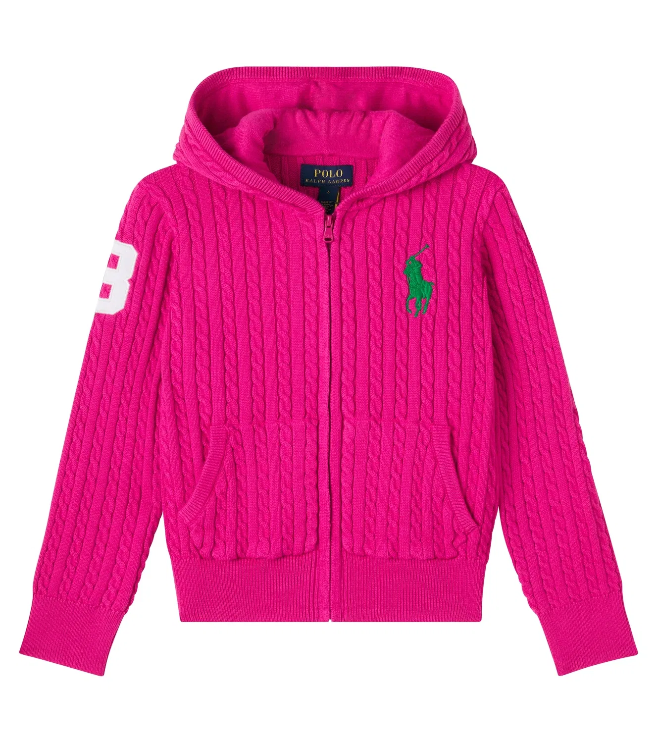 Худи хлопковое Polo Ralph Lauren Kids, розовый