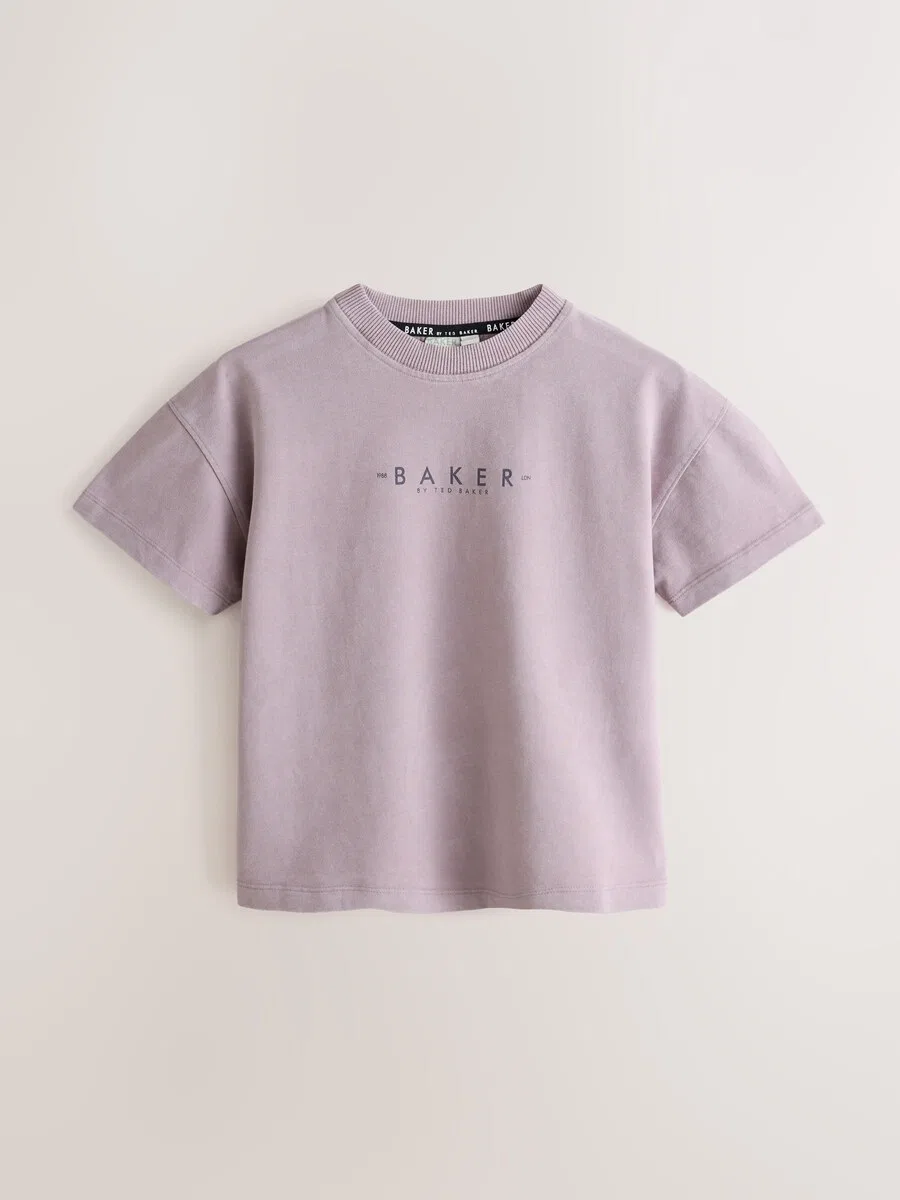 Футболка Baker by Ted Baker, светло-голубой, сиреневый — фото 4