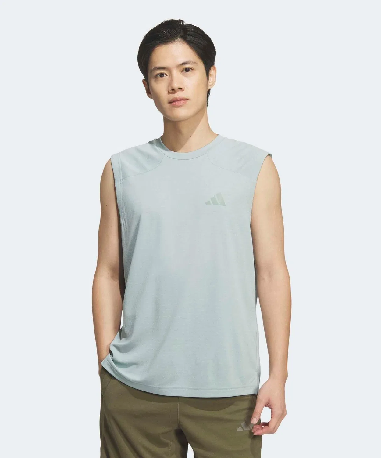Мужской топ без рукавов Tech Essentials Cool Touch Regular Fit Stealth Sleeveless T-Shirt Adidas, Green