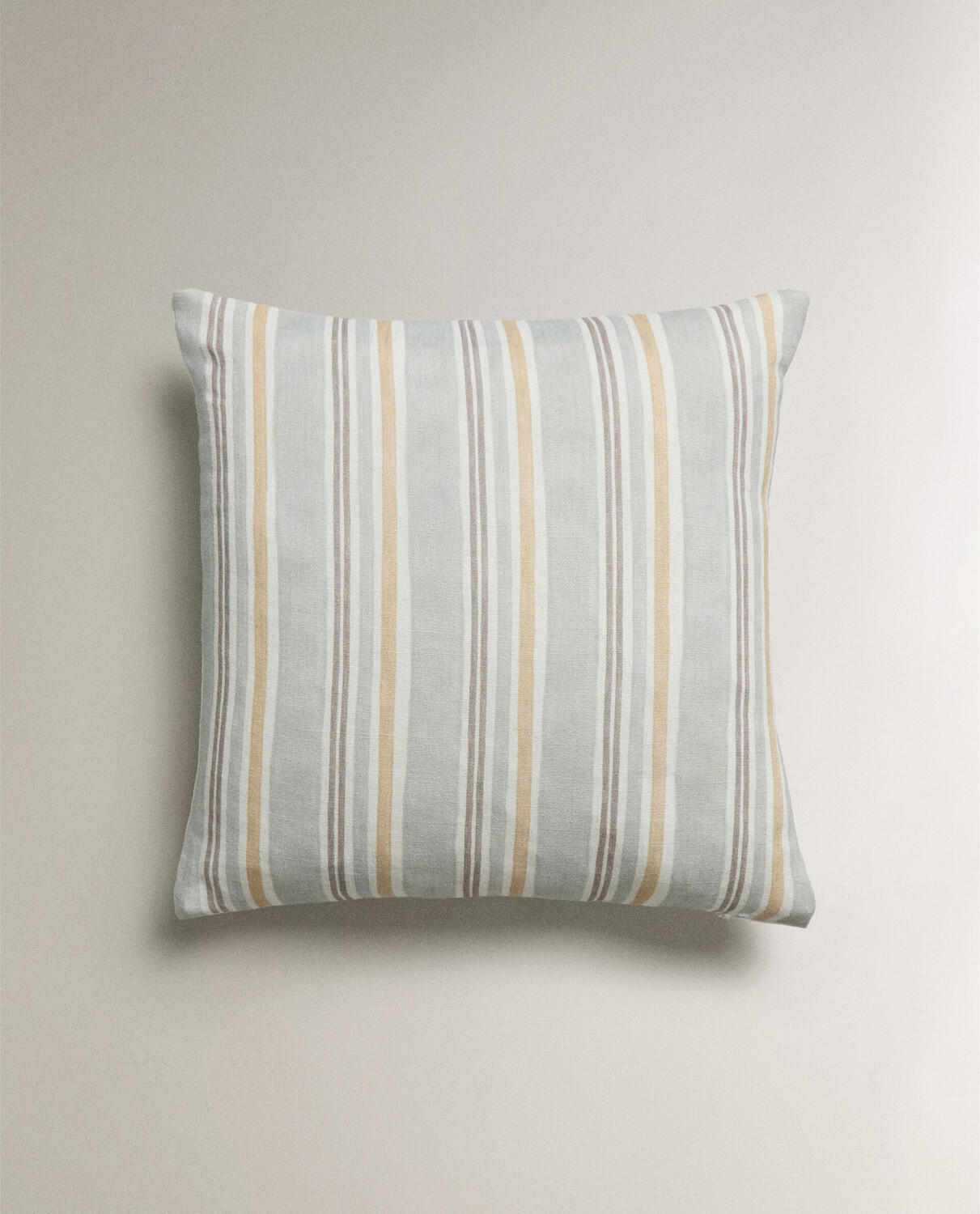 

Наволочка Zara Home Striped Linen Cushion, голубой