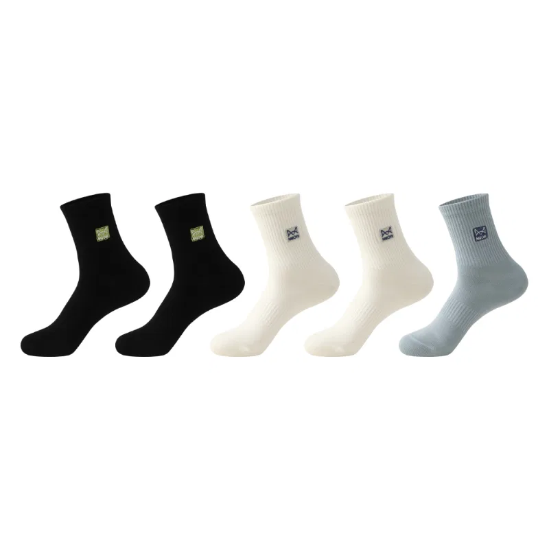 Детские носки до колена, набор из 6 пар, Black 2+White 2+Light Blue, MIIOW