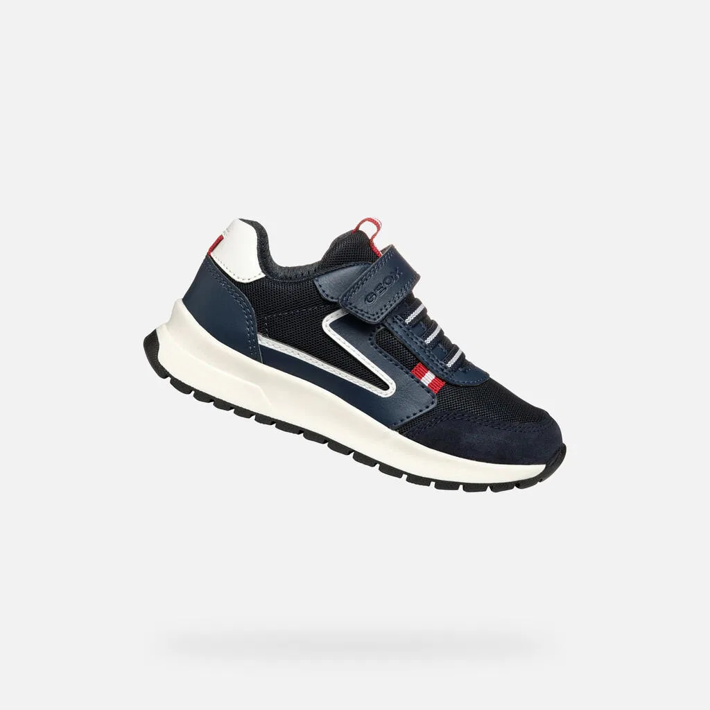 Детские кроссовки с принтом Briezee A Geox, Kosmosblau / Rot