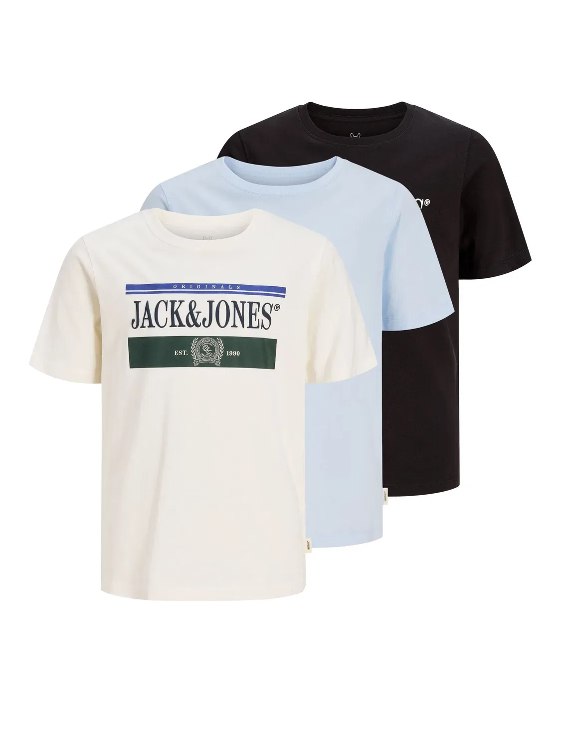 Футболка комплект из 3 штук Jack & Jones Junior, ледяной