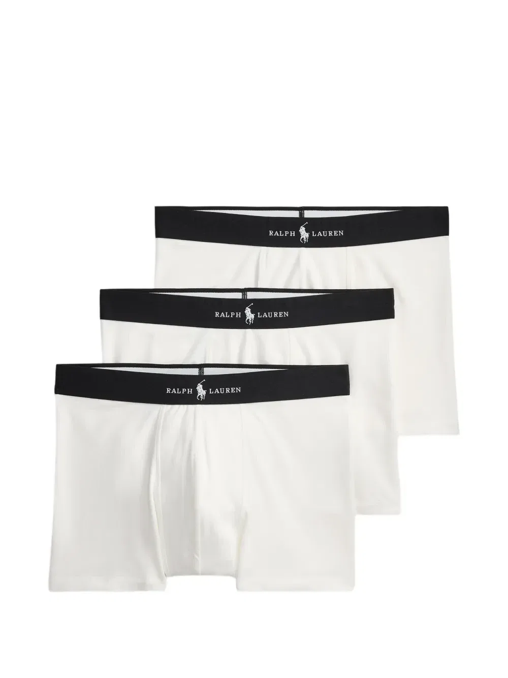 Комплект из трех трусов с логотипом Pony Polo Ralph Lauren, белый