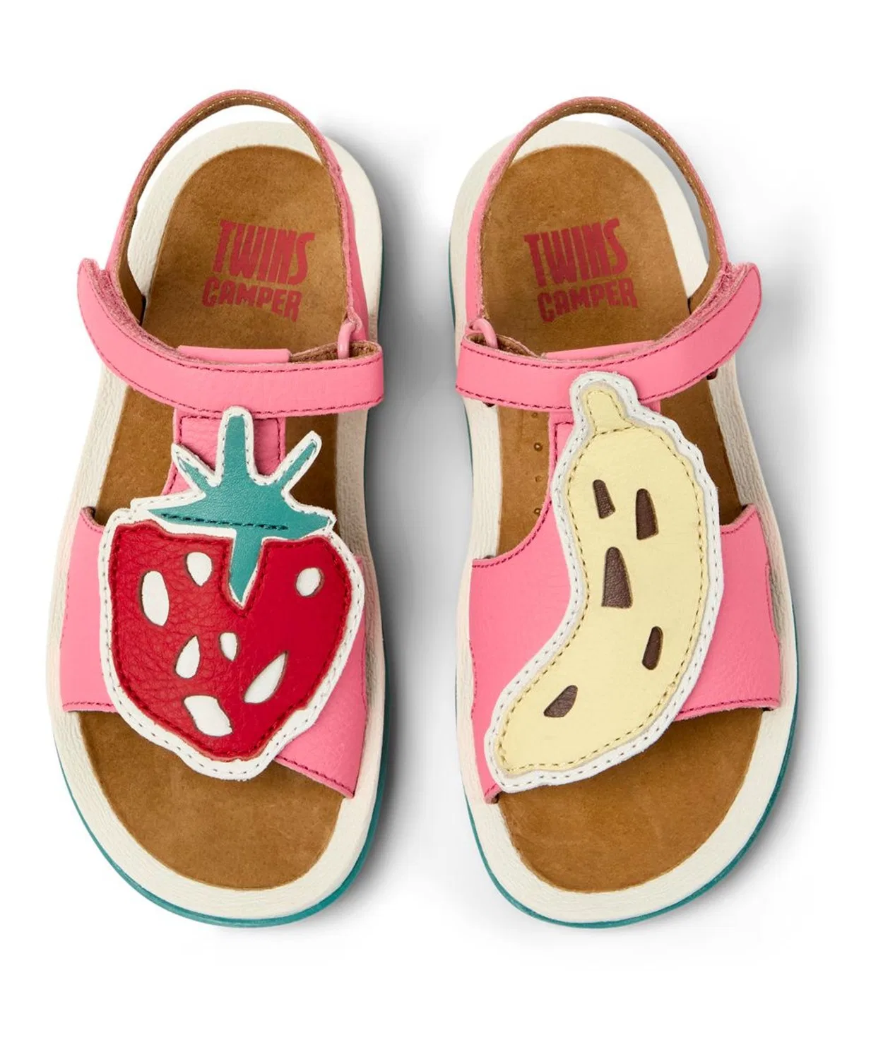 Детские сандалии с ремешком CAMPER TWINS KIDS, Розовый
