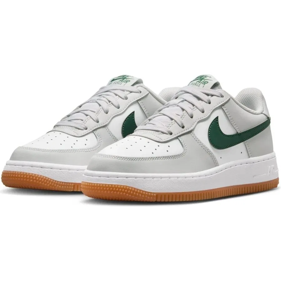 Кроссовки повседневные с кожаным верхом Air Force 1 Nike, Белый А Светло-Зеленый — фото 3
