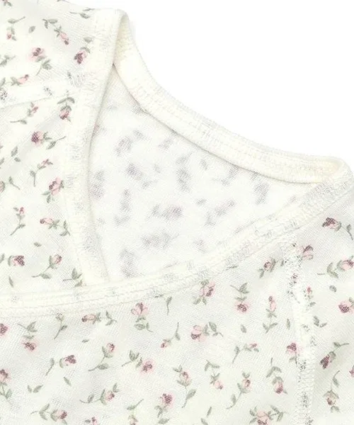 Детский короткий боди-комбинезон хлопковый с шелком Love Design, Off White — фото 3