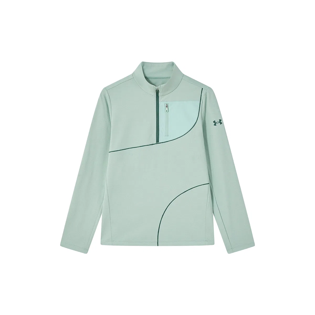 Детская футболка с умеренной растяжимостью Under Armour, Olive Green