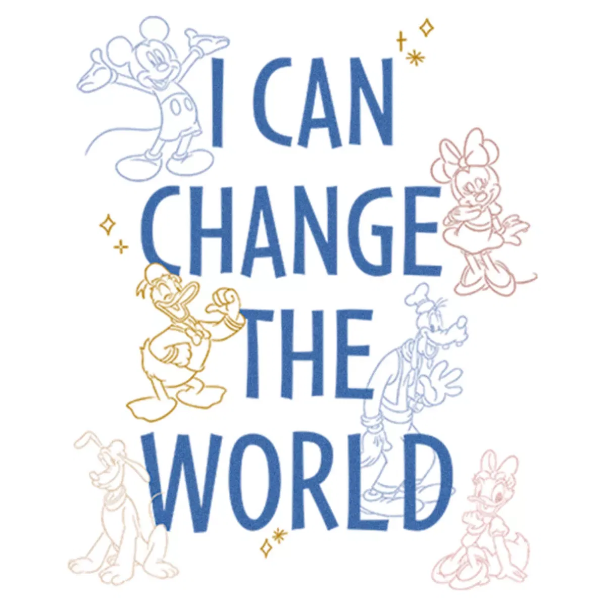 Детский боди-комбинезон с принтом I Can Change the World Mickey Mouse & Friends, White — фото 2