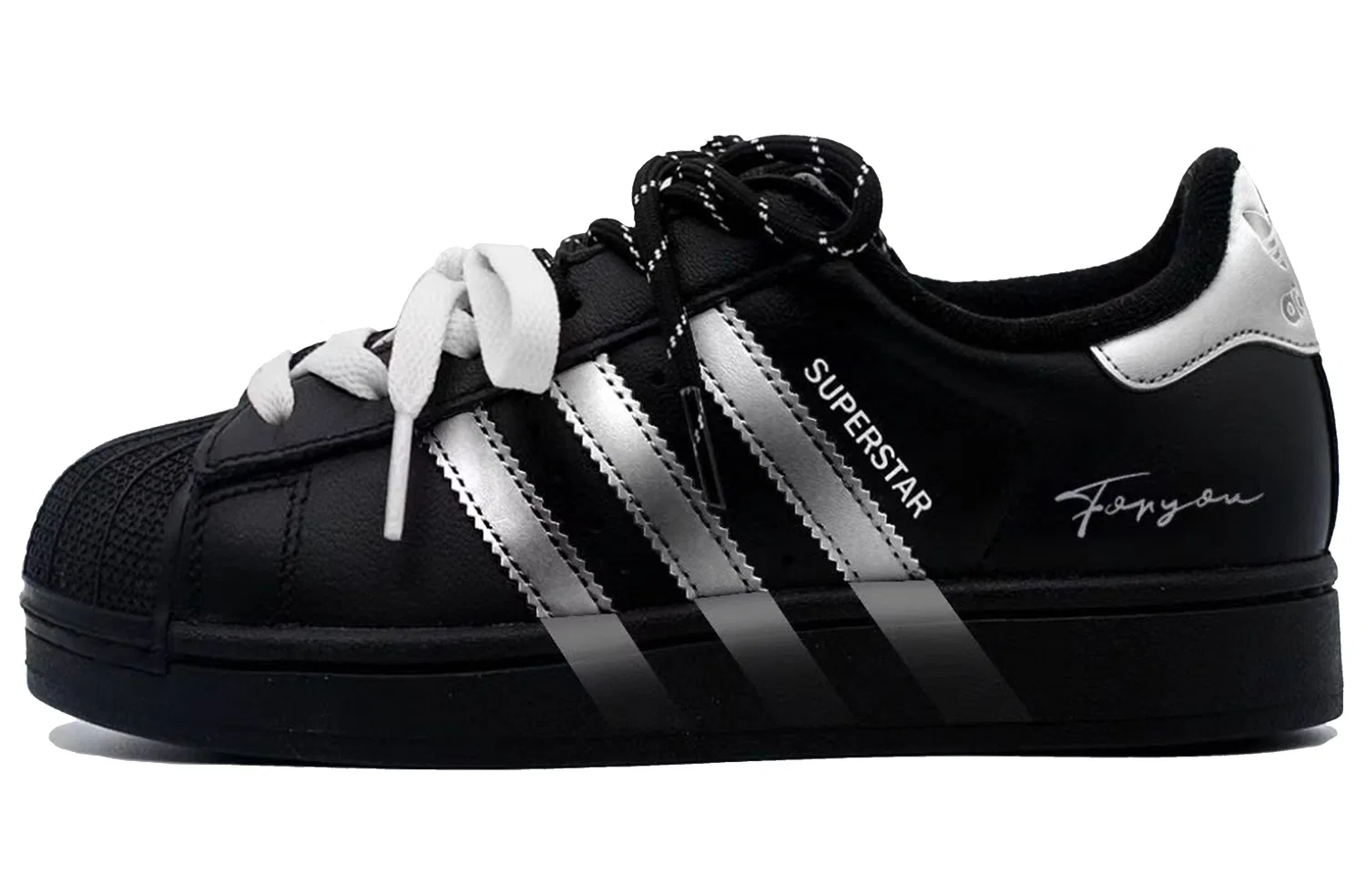 Детские кроссовки для скейтбординга Superstar 2, Adidas Originals, Silver Black