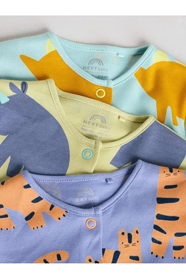 Детский комбинезон для сна с принтом 3-предметный набор Next Baby, Multicolor — фото 4