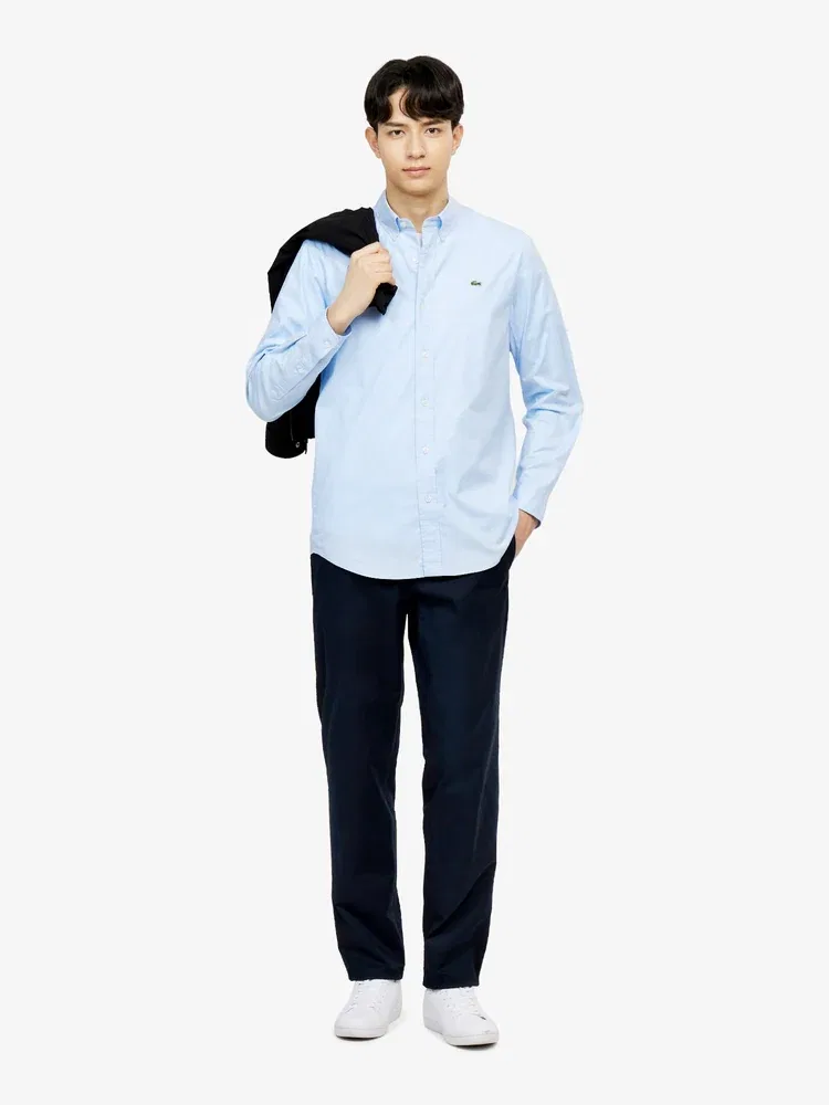 Чиносы зауженные LACOSTE, Navy — фото 4