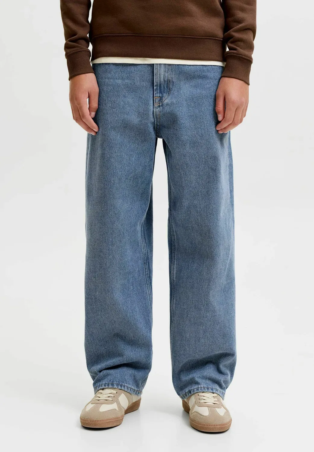 Свободные джинсы jjialex jjoriginal akm 966 jnr junior - джинсы свободного кроя Jack & Jones Junior, Blue Denim — фото 2