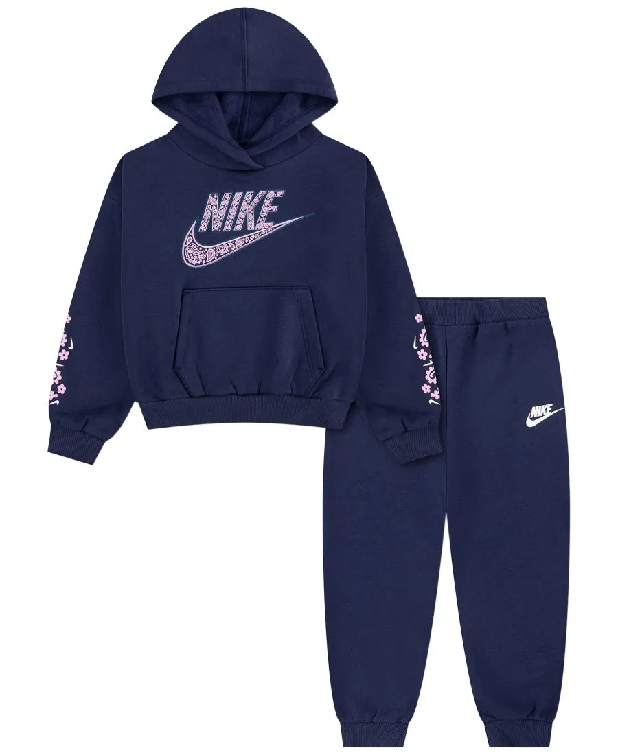 Комплект из худи и джоггеров с длинным рукавом Retro Remix Nike, Midnight Navy