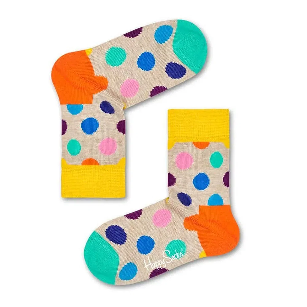 Носки Big Pink Dot Happy Socks, бежевый