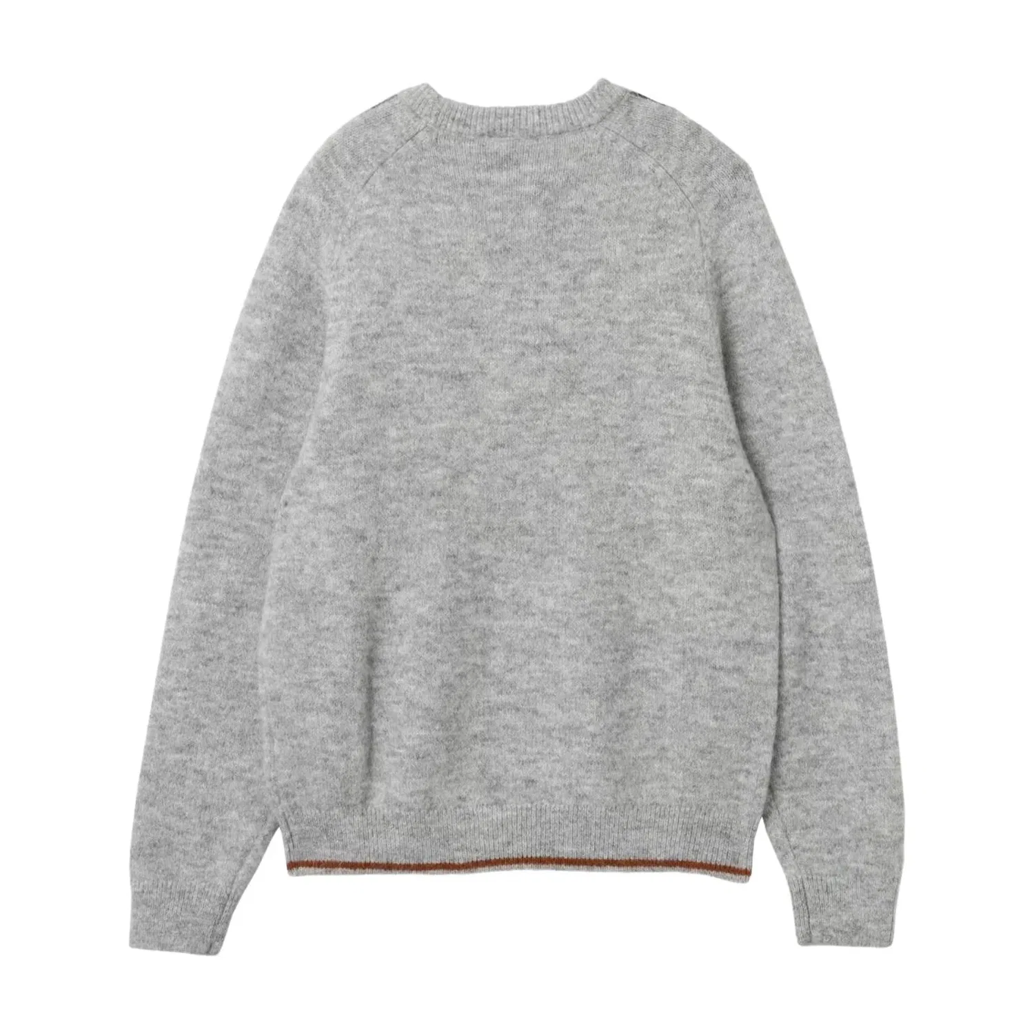Мужская футболка Three Stripes Fluffy Knit Sweatshirt Asia Sizing 'Medium Grey Heather' adidas, Medium Grey Heather — фото 2