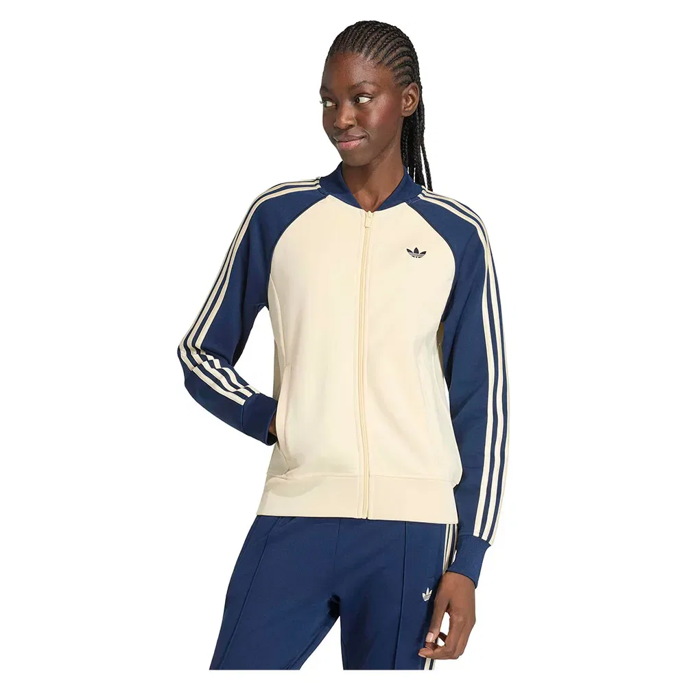 Худи на молнии Adidas Originals SST Classic, бежевый