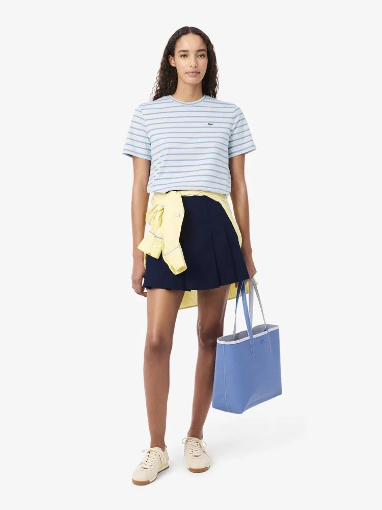 Футболка LACOSTE Multi Stripe, синяя — фото 4