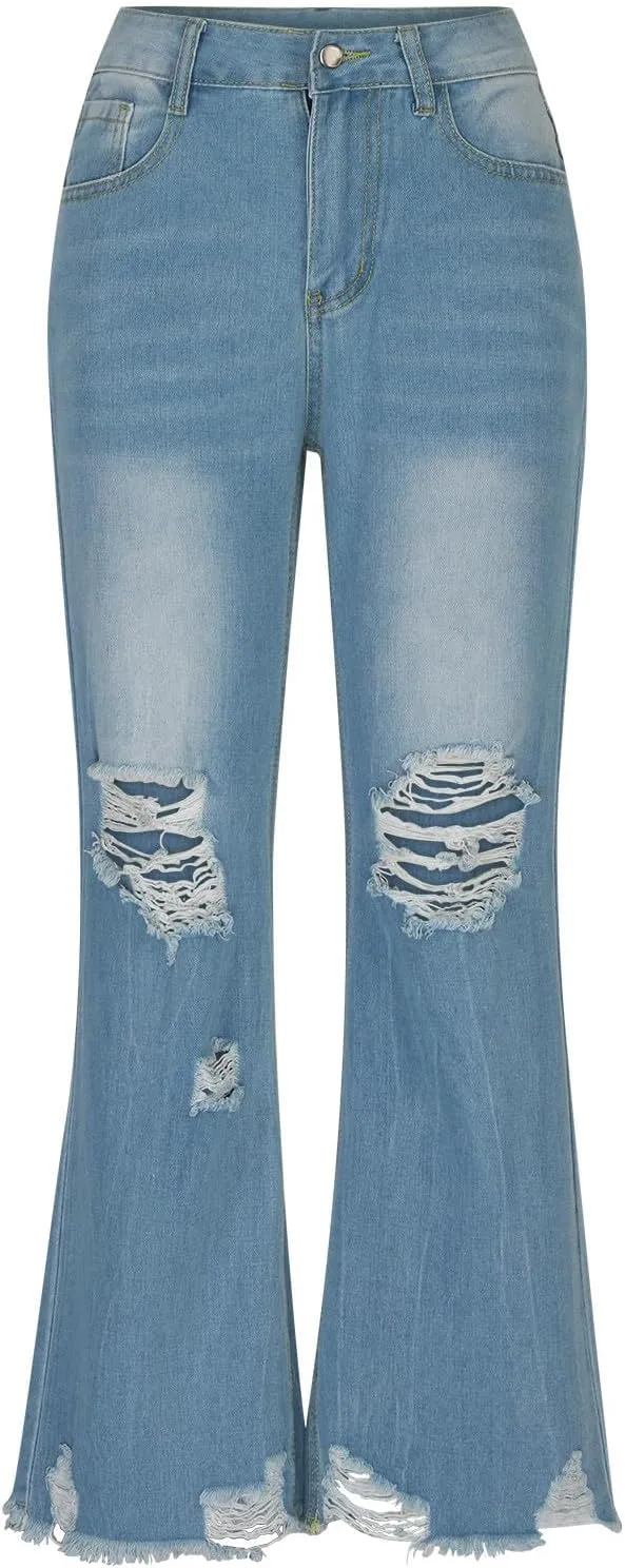 Джинсы женские Wide Leg Baggy High Waisted Stretch Denim — фото 4