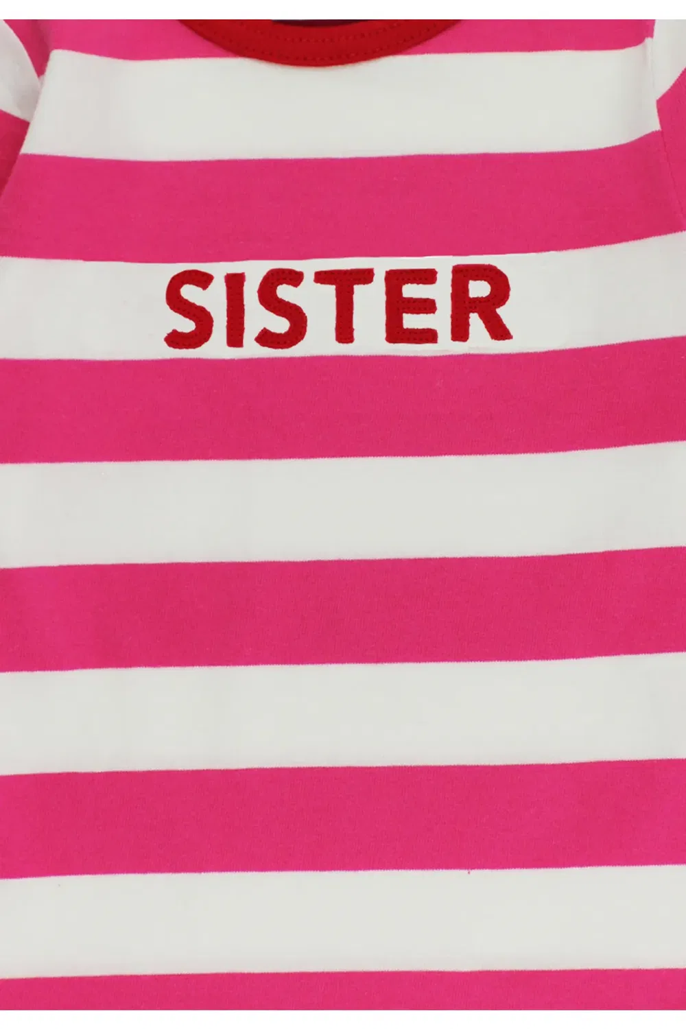 Детская футболка с длинным рукавом Stripe Sister Applique Toby Tiger, Pink — фото 2