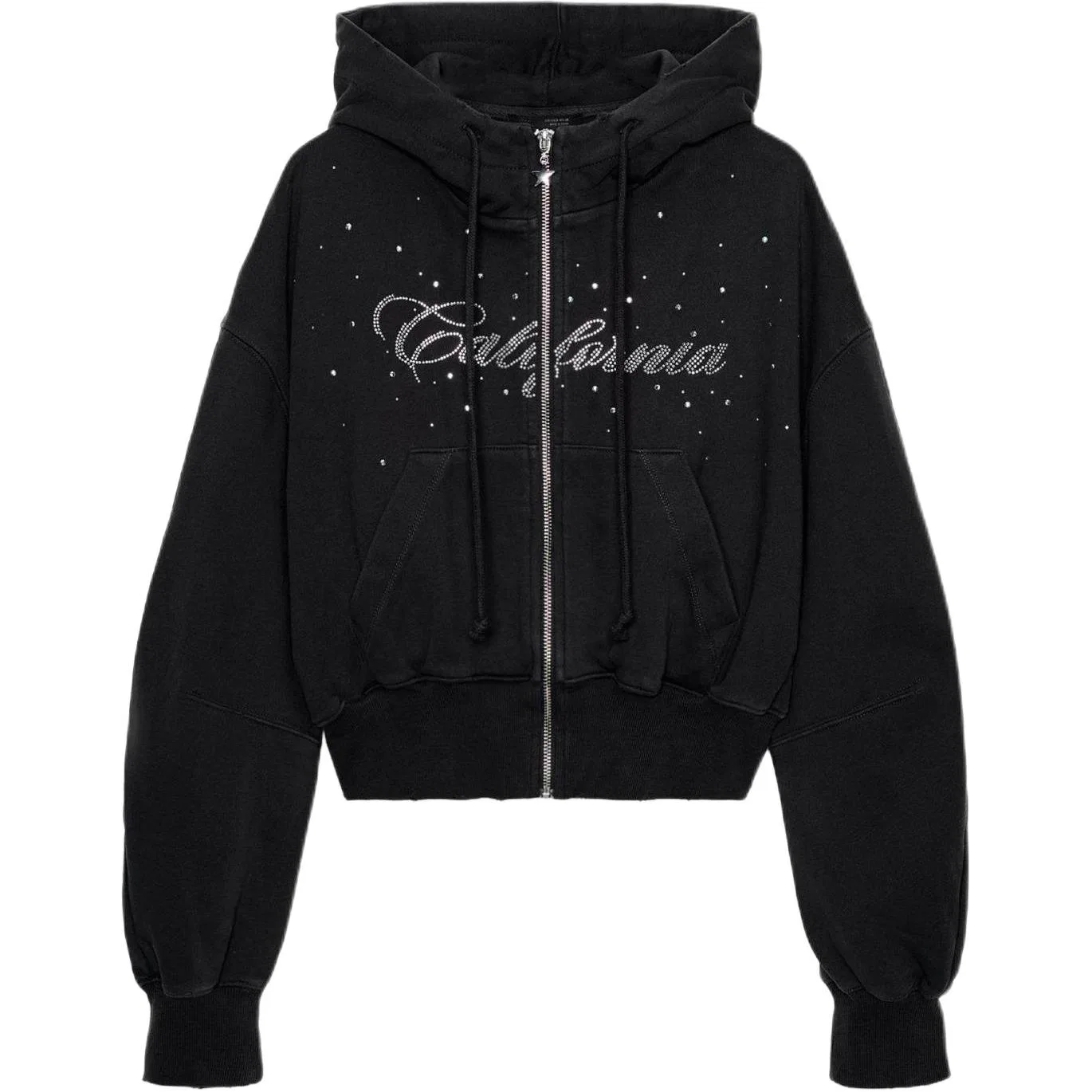 Женский худи с капюшоном Black ZARA, Black