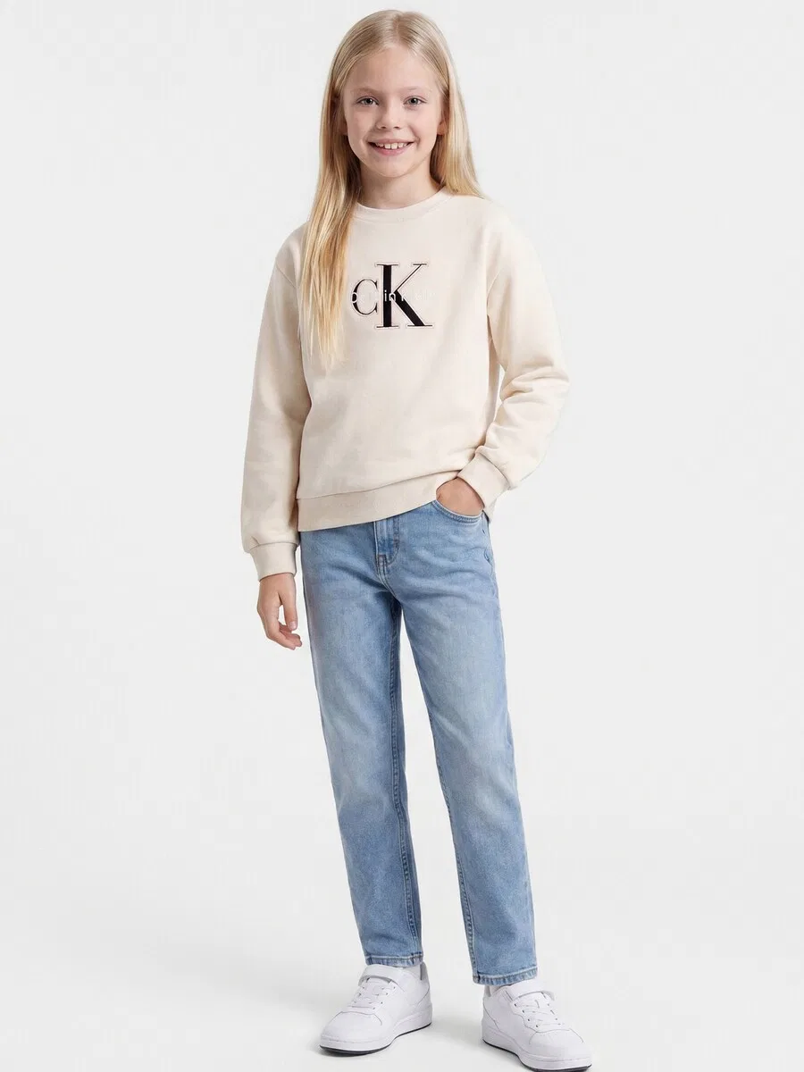 Толстовка Calvin Klein Jeans 'SEASONAL' в бежевом и телесном цветах — фото 2