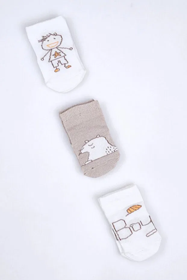 Детские носки для мальчиков с рисунком 3 шт Cocole Socks, Multicolor