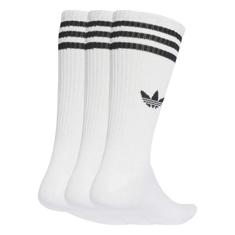 Носки спортивные высокие с логотипом 3S High CR S 3P adidas, Белый — фото 2