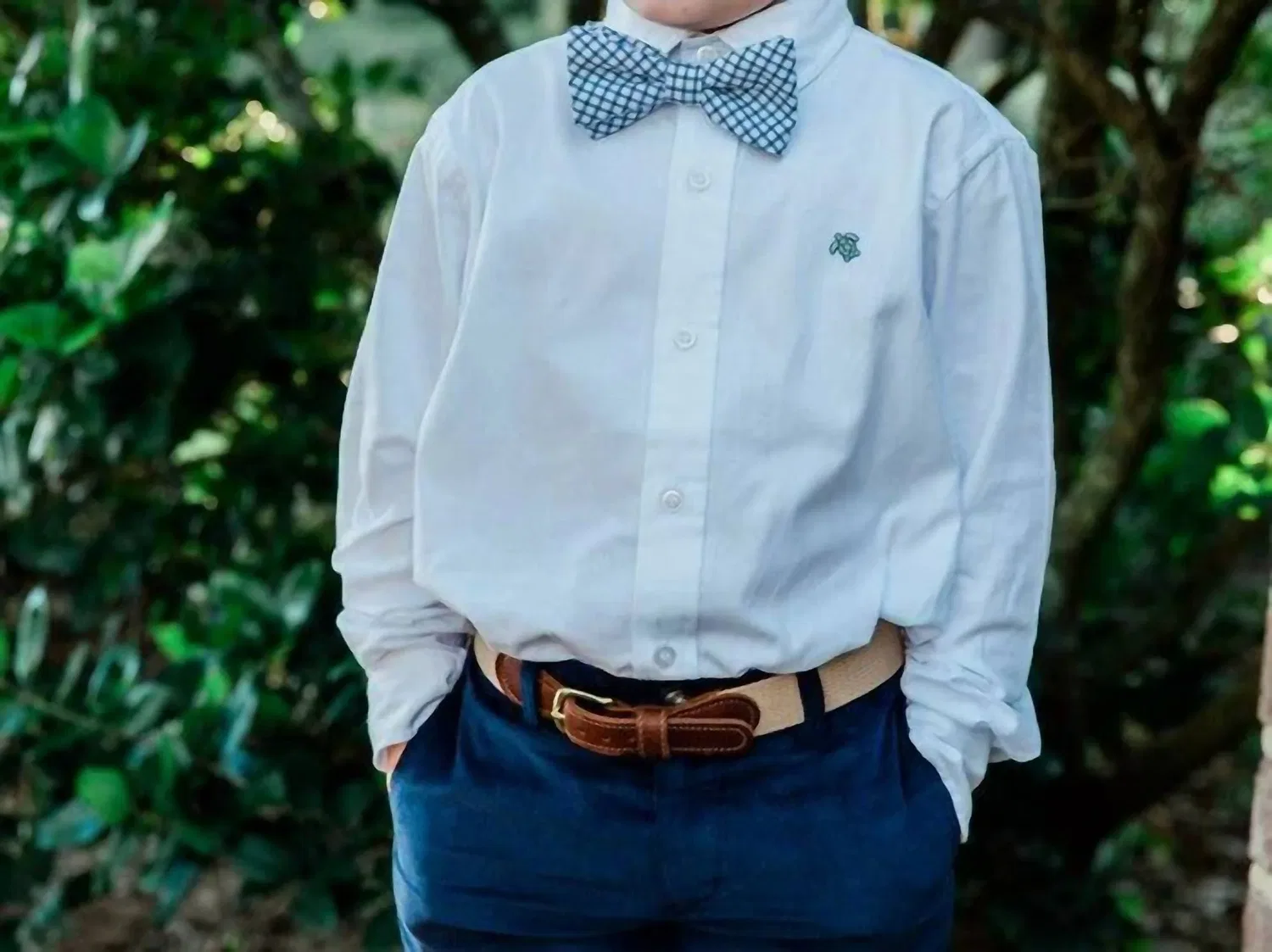 Детская рубашка для мальчиков классическая Oxford Shirt Bailey Boys, White — фото 3