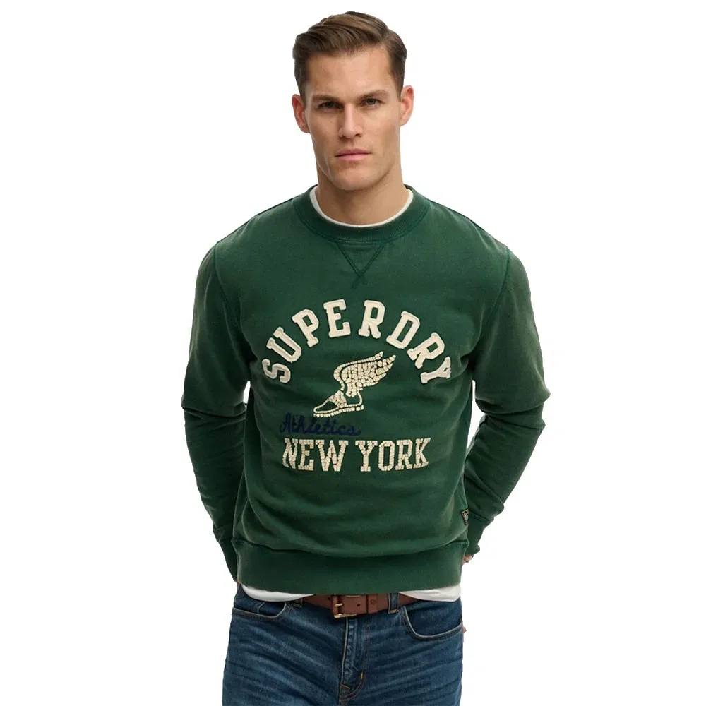 Свитшот Vintage Athletic Crew Superdry, зеленый