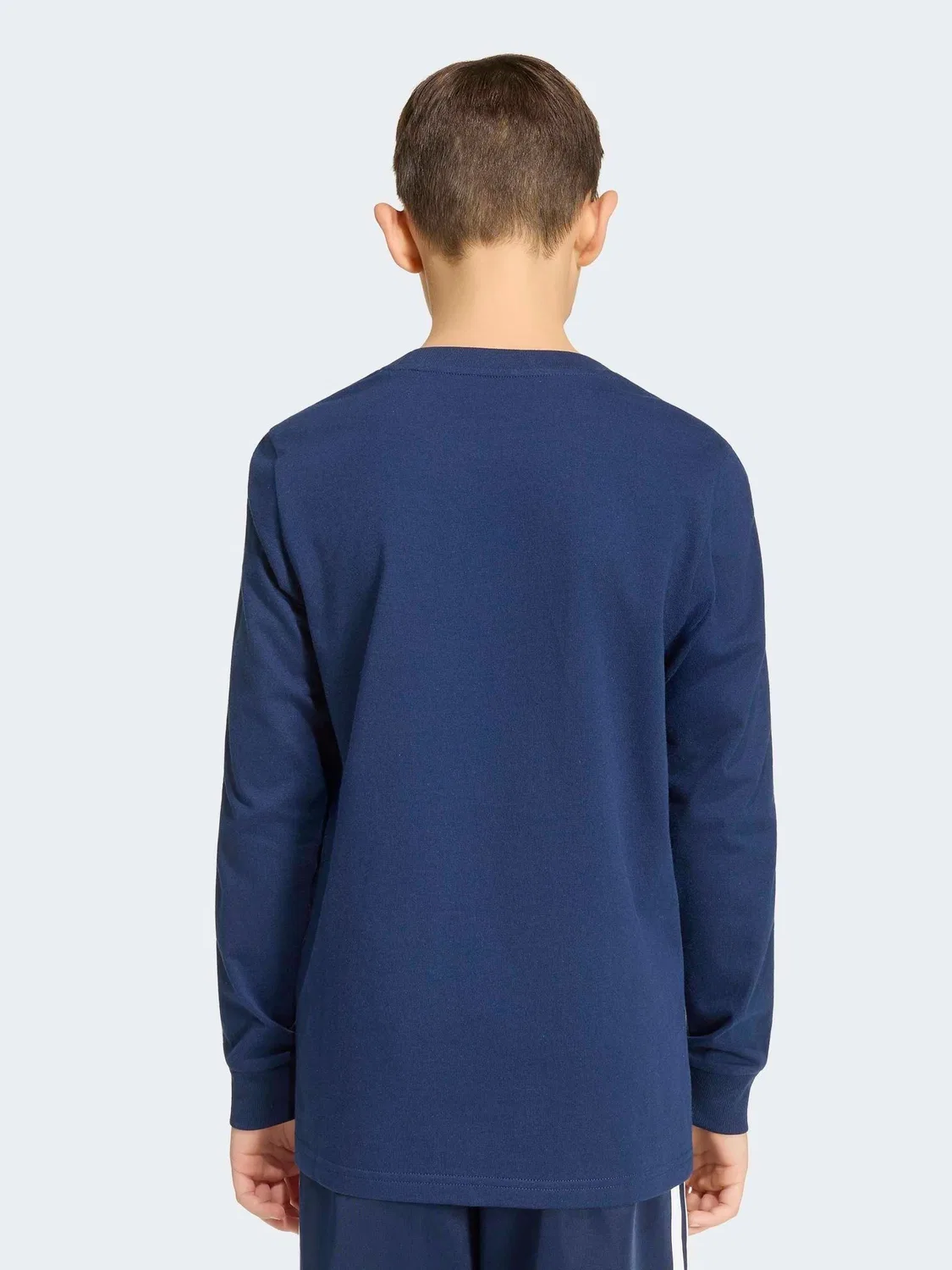 Футболка с длинным рукавом с логотипом adidas Originals, синяя — фото 2