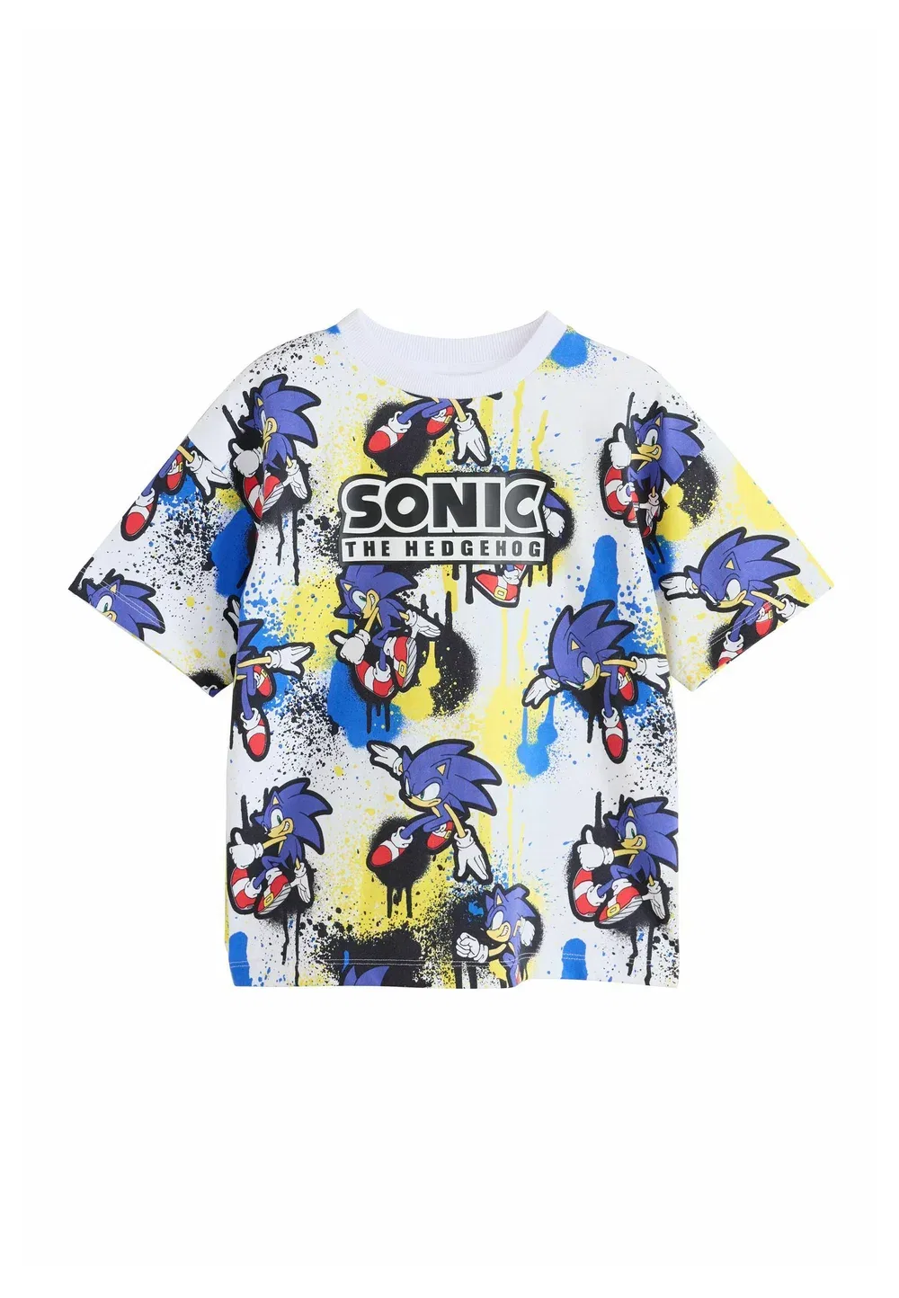 Лицензированная футболка Sonic от . - стандартный крой - футболка с принтом Next, Ecru Graffiti
