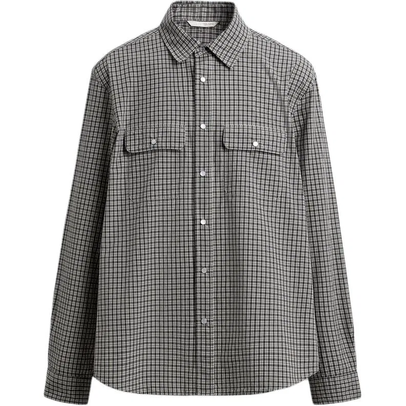 Мужская рубашка с воротником Gray/Brown/Yellow ZARA, Gray/Brown/Yellow